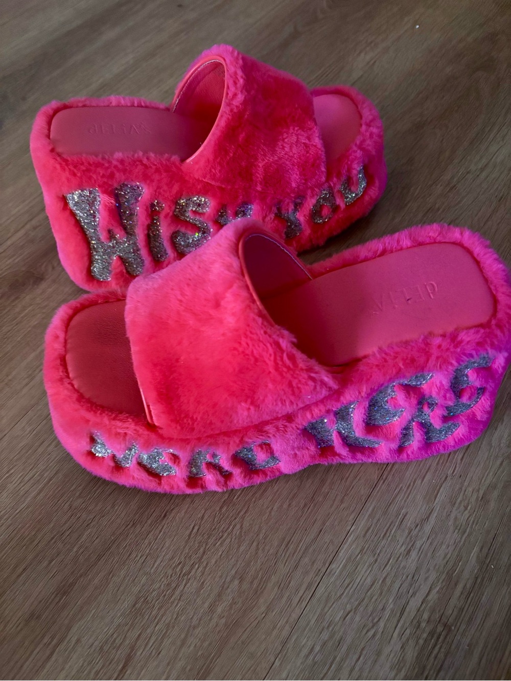 Dolls Kill x Delia’s - Jetset Jealousy Platform Wedge Sandals - PINK - Size 7